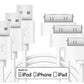 3x iPhone iPad iPod Nano 30 Pin USB Charger Sync Data Cable Lead OLD TYPE | FPC