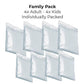 4x Adult 4x Kids Clear Waterproof Hooded Rain Poncho for Theme Park Hiking | FPC