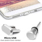 Metal Micro USB Charger & Ear Port Anti Dust Cover Plug Older Samsung Android