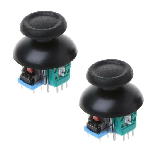 For Sony PS4 Controllers - 2x Replacement ALPS Analogs & 2x Black Thumbsticks