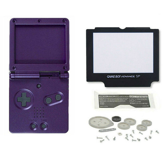 for Gameboy Advance SP - Purple Replacement Full Housing Shell & Lens | FPC