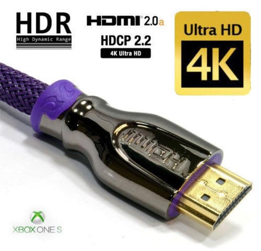 1M PRO Braided HDMI 2.0a Cable Lead 4K HDR Ultra UHD 3D 2160p for PS4 Xbox Sky