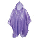 Purple Waterproof Hooded Individual Rain Poncho Mac Coat Festivals Theme Parks
