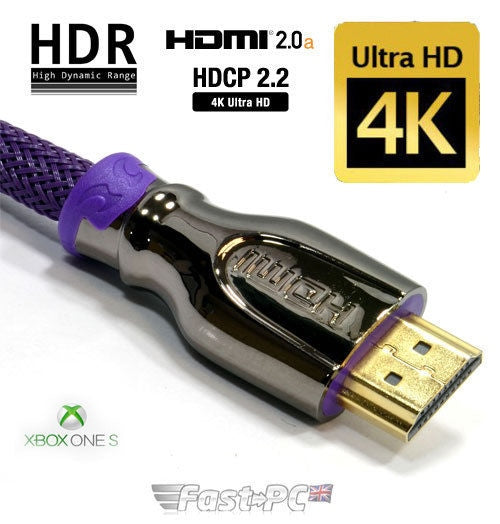 3M PRO Braided HDMI 2.0a Cable Lead 4K HDR Ultra UHD 3D 2160p for PS4 Xbox Sky