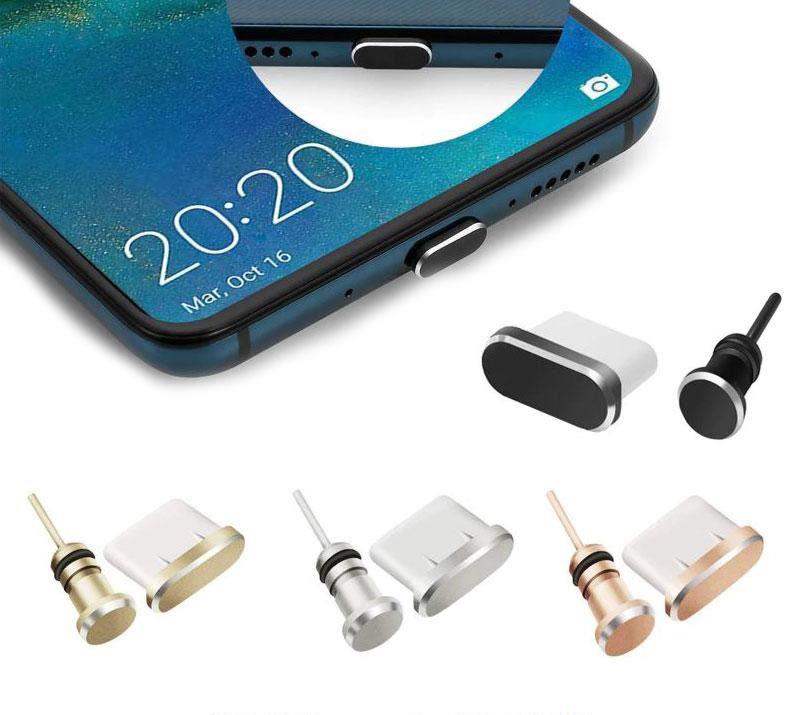 Metal USB-C Charge & Earphone Port Dust Cover Plug for iPad Air 3 Mini 5 Samsung