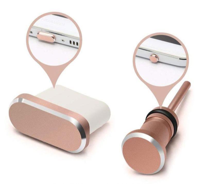 Metal USB-C Charge & Earphone Port Dust Cover Plug for iPad Air 3 Mini 5 Samsung