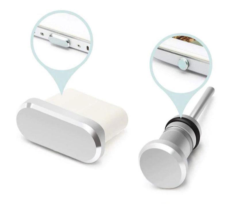 Metal USB-C Charge & Earphone Port Dust Cover Plug for iPad Air 3 Mini 5 Samsung