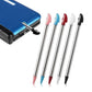 -for Nintendo 3DS XL -5 Pack Coloured Silver Metal Retractable Stylus Touch Pens