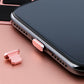 - for iPhone 14 13 12 11 XR XS SE 8 7 6 - Metal Charger Port Dust Cover Plug