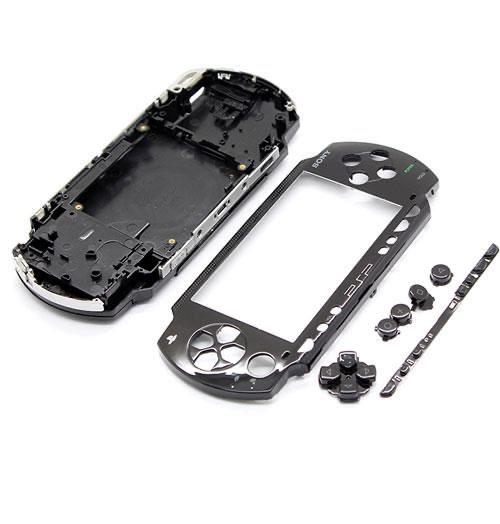 Black Compatible Full Housing Shell with Buttons & Screws for PSP 1000 1003 |FPC