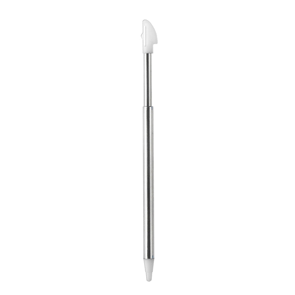 for Nintendo 3DS XL - 2 White Metal Retractable Extendable Stylus Touch Pens