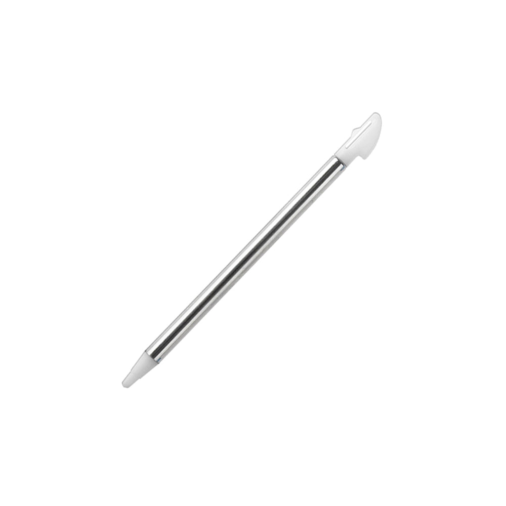 for Nintendo 3DS XL - 2 White Metal Retractable Extendable Stylus Touch Pens