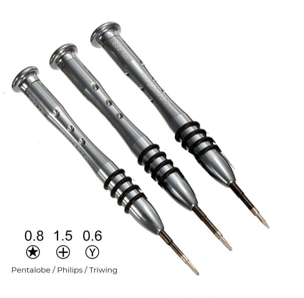 Pro 3pc Screwdriver Set (Triwing/Cross/Star) for iPad Pro Mini Air iPhone | FPC