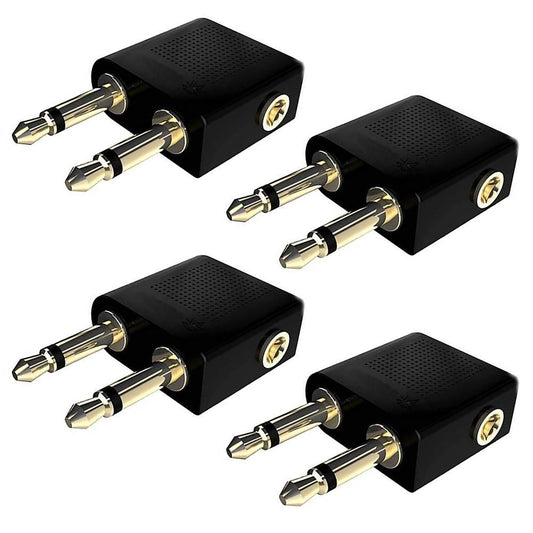 4x Aeroplane Airplane Airline In-Flight Chair Audio Adapter Headphone | FPC