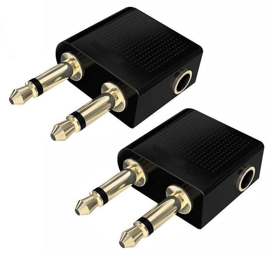4x Aeroplane Airplane Airline In-Flight Chair Audio Adapter Headphone | FPC