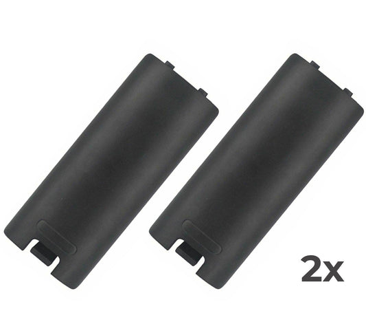 2x Black Replacement Battery Back Cover for Nintendo Wii Controller | FPC