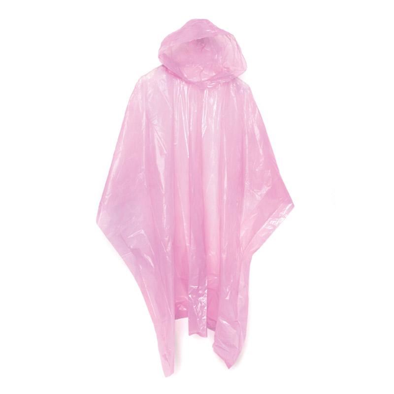 Pink Waterproof Hooded Rain Poncho Mac Coat (2x Adults / 2x Kids) | FPC