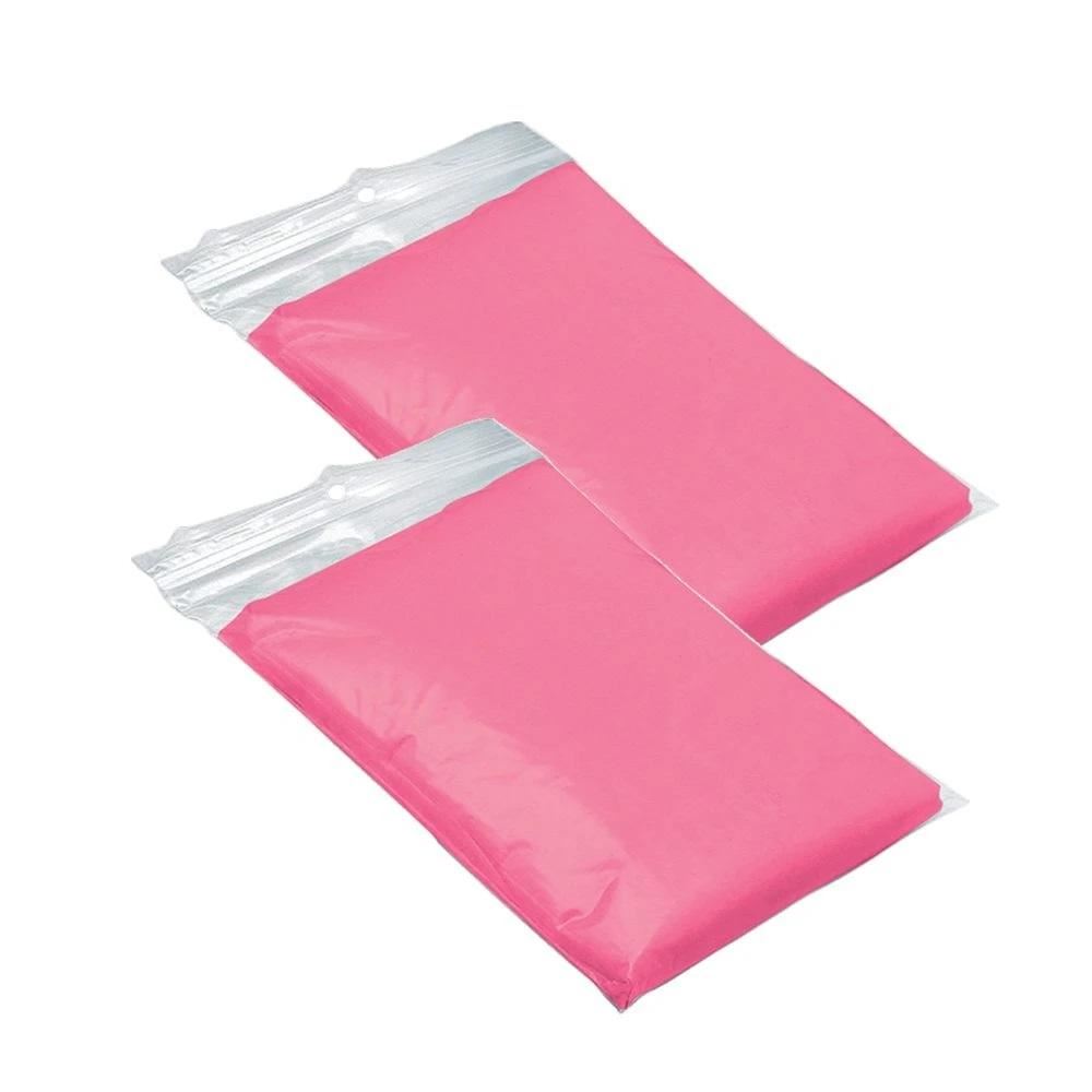 Pink Waterproof Hooded Rain Poncho Mac Coat (2x Adults / 2x Kids) | FPC