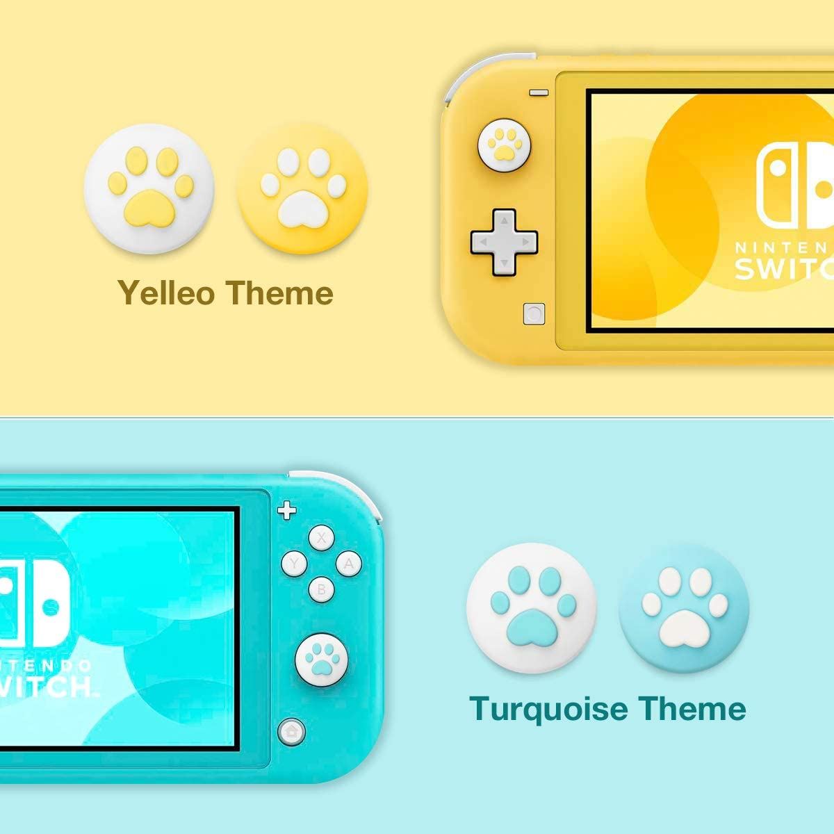 for Switch | Lite | OLED - Dog Paw Silicone Thumb Stick Grip Cover Caps