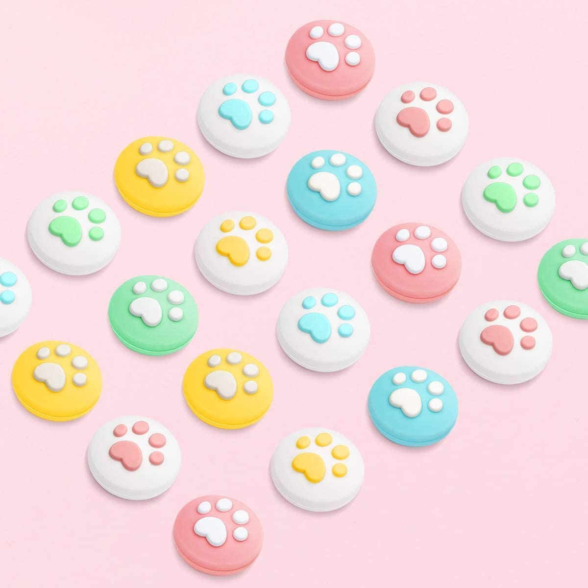 for Switch | Lite | OLED - Dog Paw Silicone Thumb Stick Grip Cover Caps