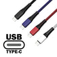 for PS5 / Xbox Series X / Switch - Coloured USB TYPE C Power Cable Lead USB-C