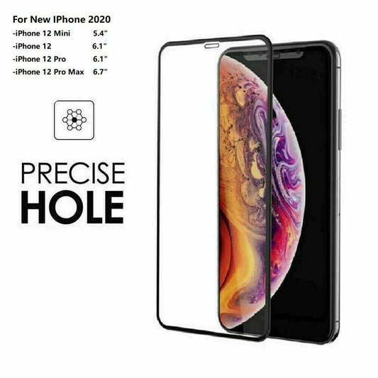 for iPhone 12 Mini Pro Max - 4D Full Coverage Tempered Glass Screen Protector