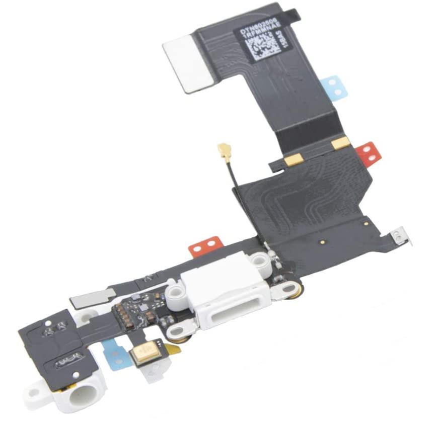 for Apple iPhone SE - White USB Charging Port Mic Headphone Jack Flex | FPC