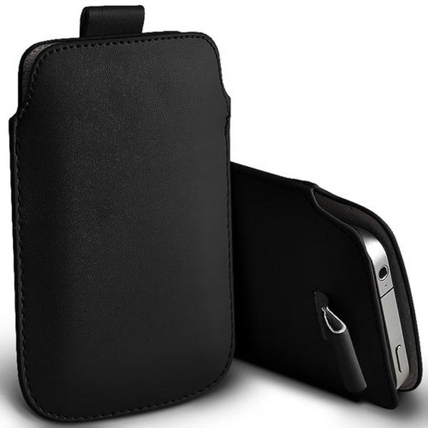 for iPhone 14 13 12 11 XS XR X 8 7 - Soft Faux Leather Pull Tab Pouch Case | FPC