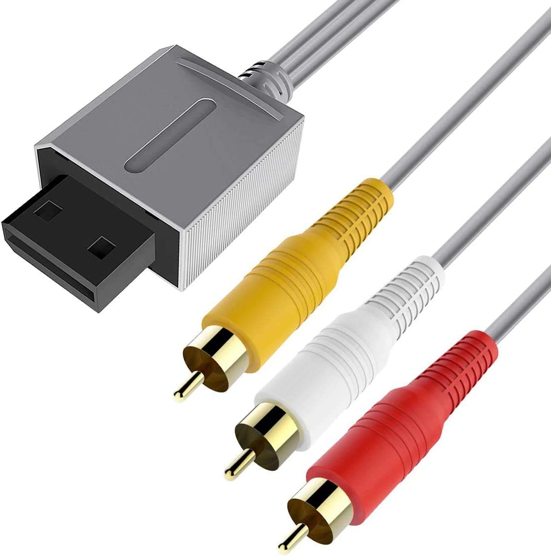 for Nintendo Wii - AV TV Audio Video Lead Cable RCA Red Yellow White | FPC