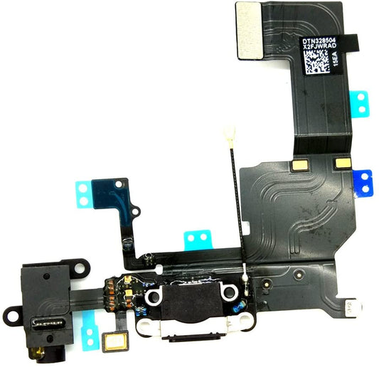 for Apple iPhone 5C - Black USB Charging Port Mic Headphone Jack Flex | FPC
