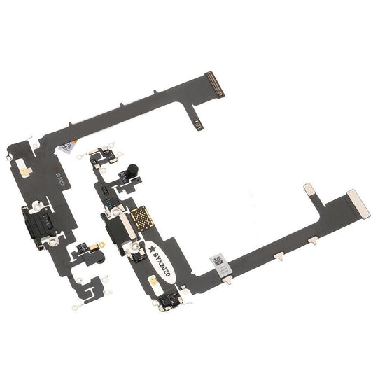 for iPhone 11 Pro Max - Black USB Charging Port Flex Cable (Without PCB) | FPC