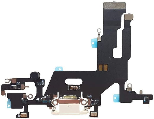 for Apple iPhone 11 - OEM White USB Charging Port Mic Flex Cable Ribbon | FPC