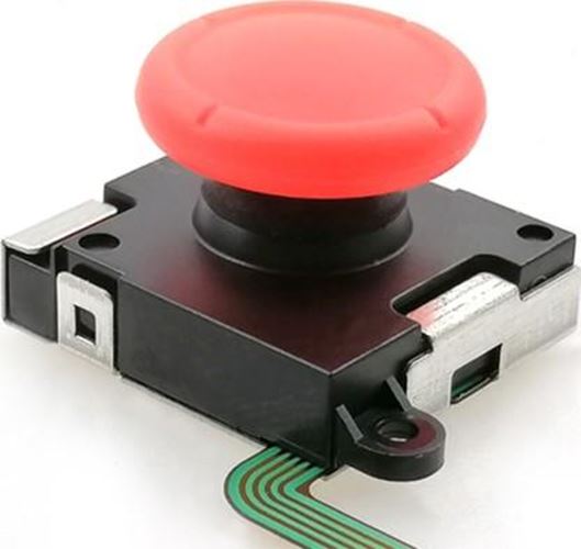 for Nintendo Switch JoyCon - Neon Red Analog Thumb Stick (Green Flex) | FPC
