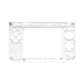 for Nintendo 3DS XL - White Mid Hinge Frame Housing Shell Part | FPC