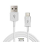 For Xbox One PS4 Controllers - 3m Long White Micro USB Charging Lead Cable