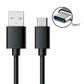 For iPad Air 4th - Black USB-C Data Sync Charging Cable Lead 3.1A | FPC