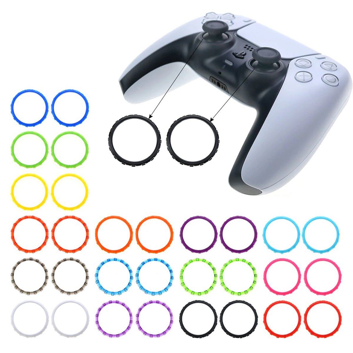 for PS5 Controller - 2x Thumb Stick Trim Accent Rings | FPC