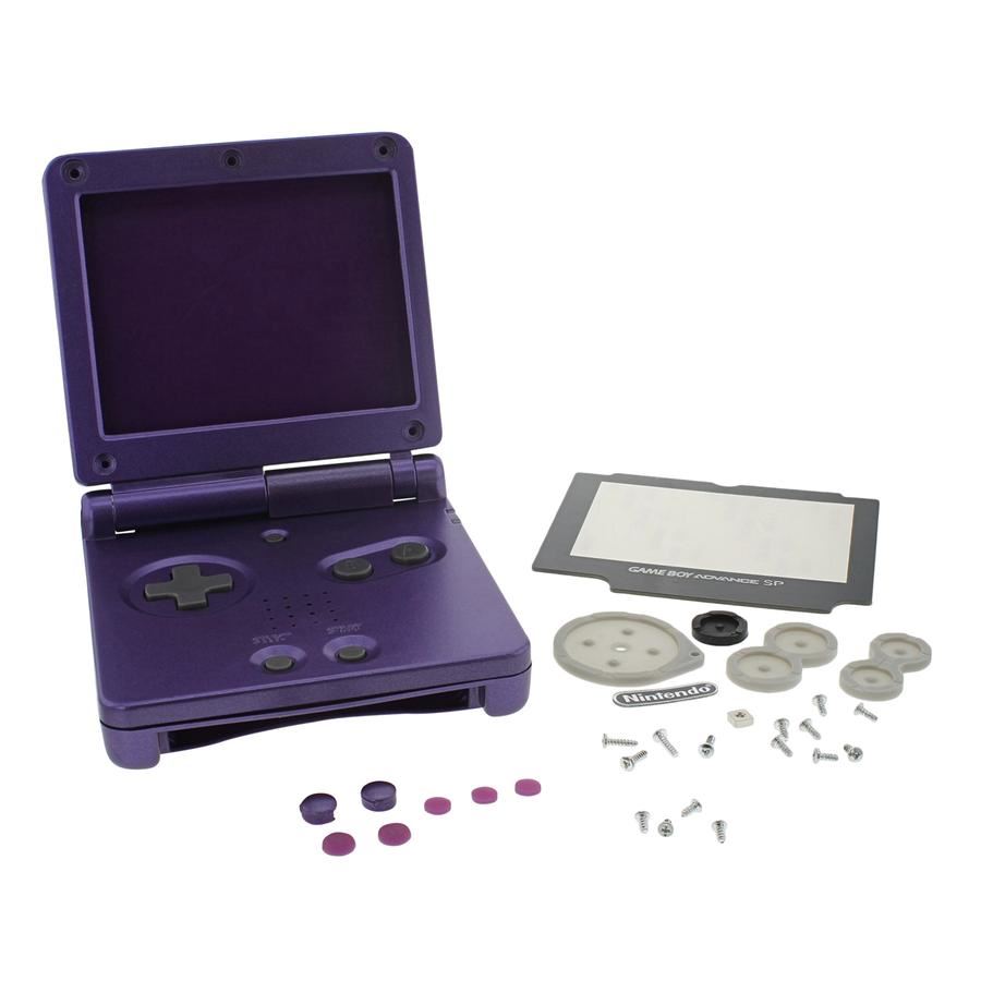 for Gameboy Advance SP - Purple Replacement Full Housing Shell & Lens | FPC