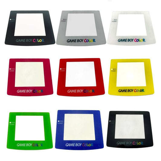 for GBC Gameboy Color - Replacement Front Screen Cover Lens (9 Colours) | FPC