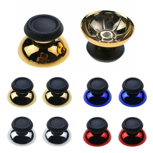 for Sony PS5 - 2x Chrome Look Replacement Analog Thumb Stick Grips | FPC