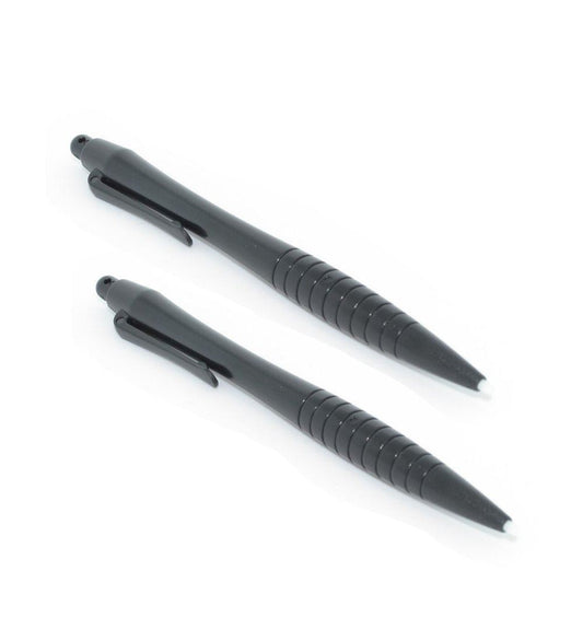for Nintendo Wii U DS 2DS 3DS - 2x Black Large Ergonomic Ribbed Stylus Pen | FPC