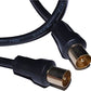 2m Black Coaxial TV Aerial Male-Male Cable Lead Gold Plated | FPC