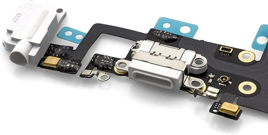 for iPhone 6S Plus - White USB Charging Port Mic Headphone Jack Flex Cable | FPC