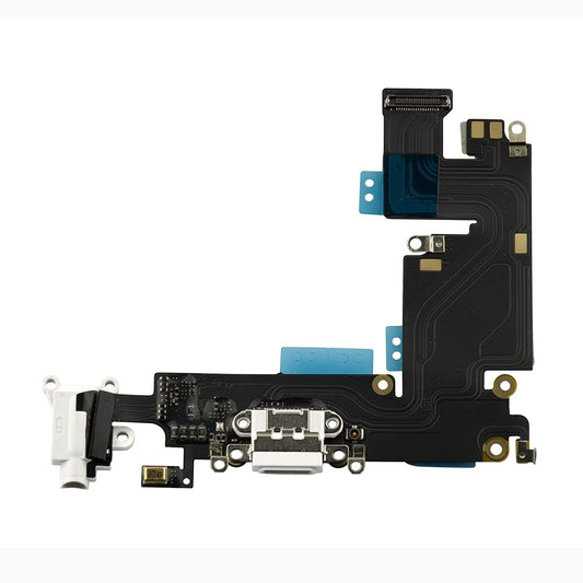 for iPhone 6 Plus - White USB Charging Port Mic Headphone Jack Flex Cable | FPC