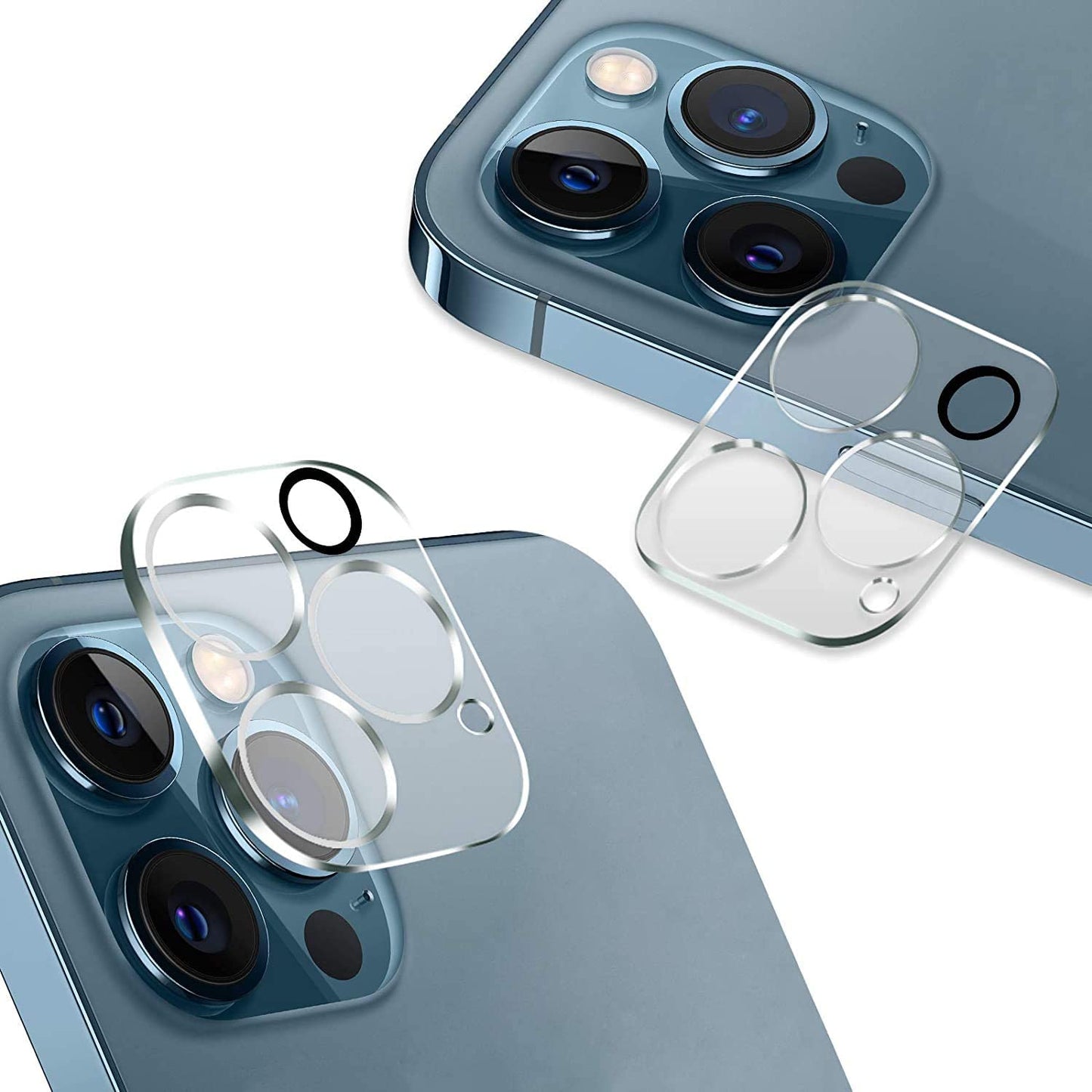 for iPhone 12 Pro - Full Tempered HD Glass Camera Lens Protector Cover | FPC
