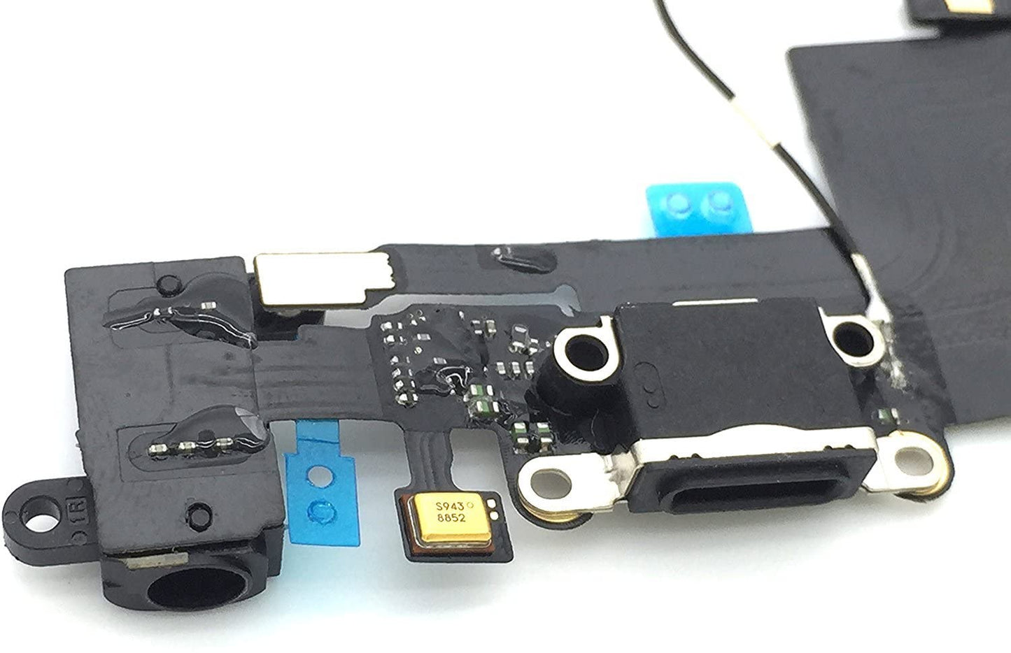 for Apple iPhone 5S - Black USB Charging Port Mic Headphone Jack Flex | FPC