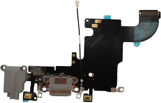 for iPhone 6S - Black USB Charging Port Mic Headphone Jack Flex Cable | FPC