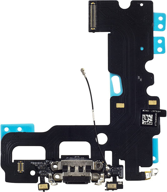 for Apple iPhone 7 - Black USB Charging Port & Mic Flex Cable | FPC