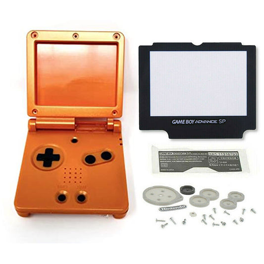 for Gameboy Advance SP - Orange Replacement Full Housing Shell & Lens | FPC