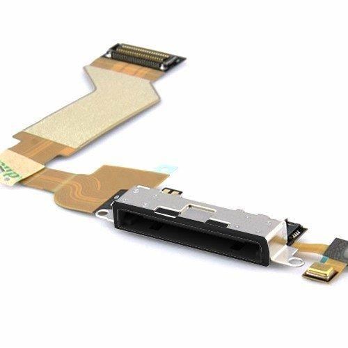iPhone 4S Black USB Charger Charging Dock Port Connector Flex Cable & Mic